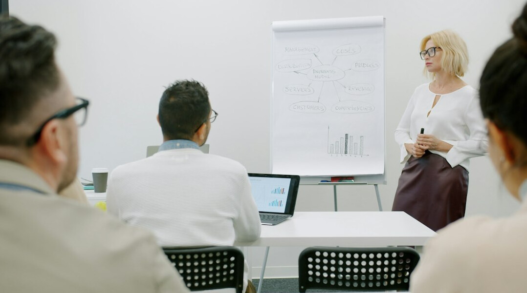 professional data scientist in meeting