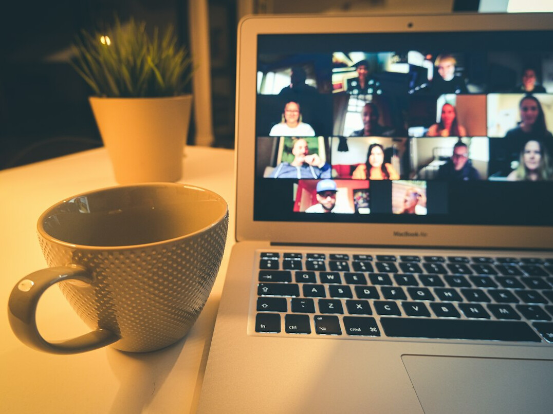 business meeting with laptop