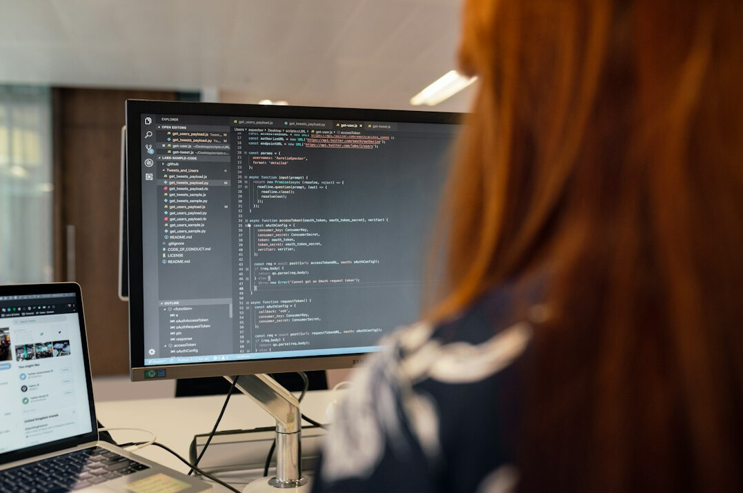 developer working on web project
