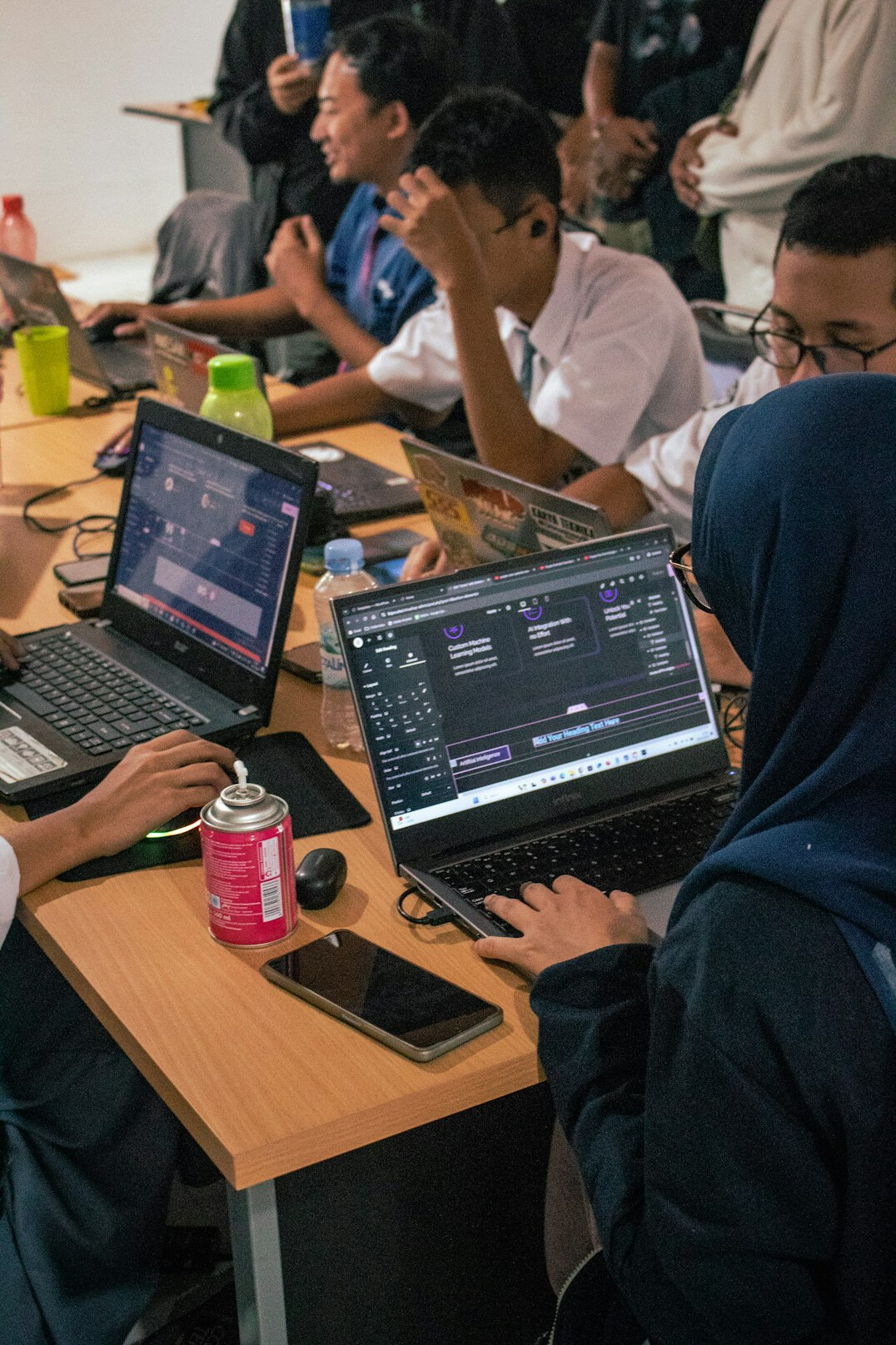 instructor teaching coding class